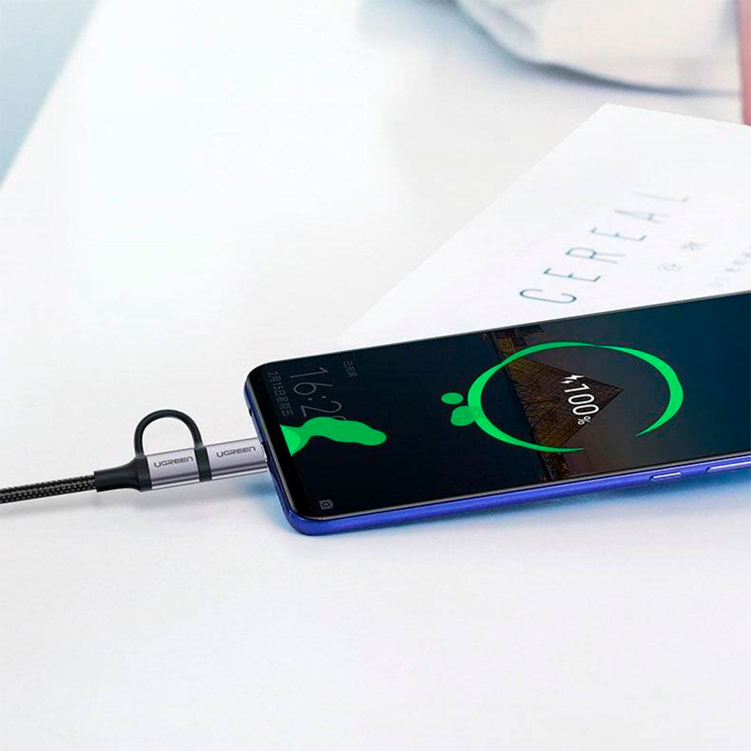 UGREEN US177 30875 Cable USB-A a Micro USB/USB-C 1m