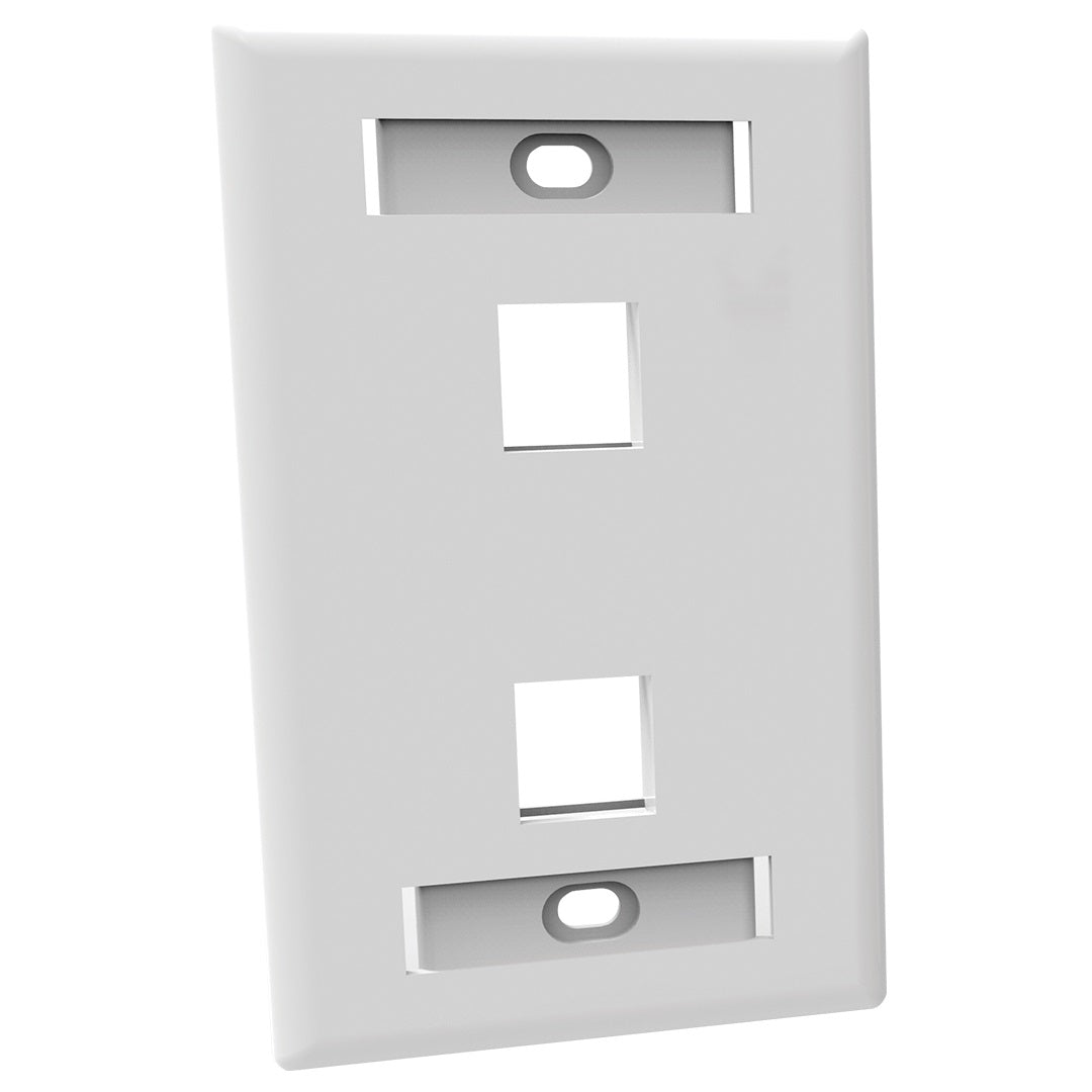 FURUKAWA LIGHTERA 35050053 Placa Faceplate para Jack RJ45 2 puertos Iconeable Blanco