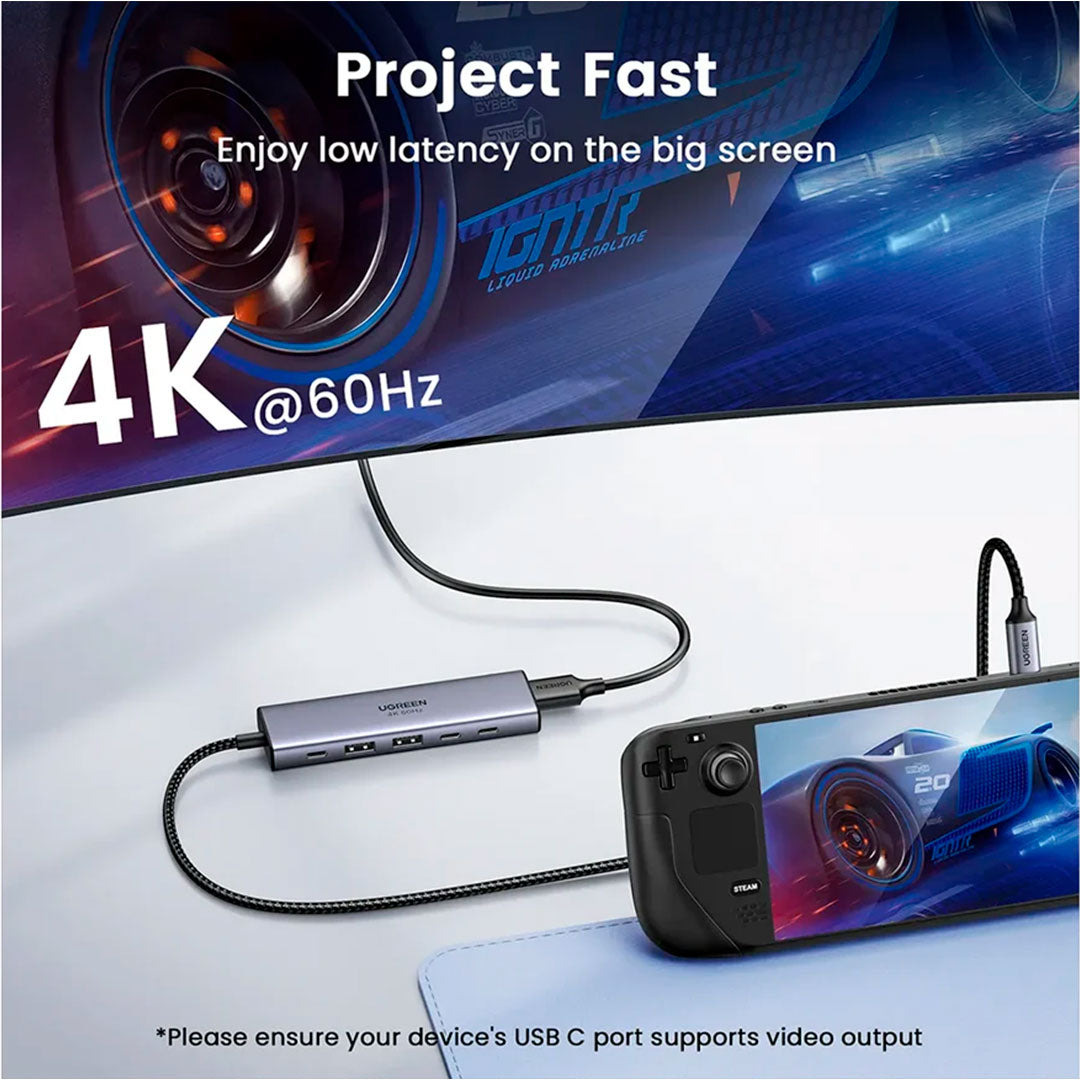 UGREEN CM511 35999 Adaptador HUB USB-C 6 en 1 a HDMI USB-A USB-C