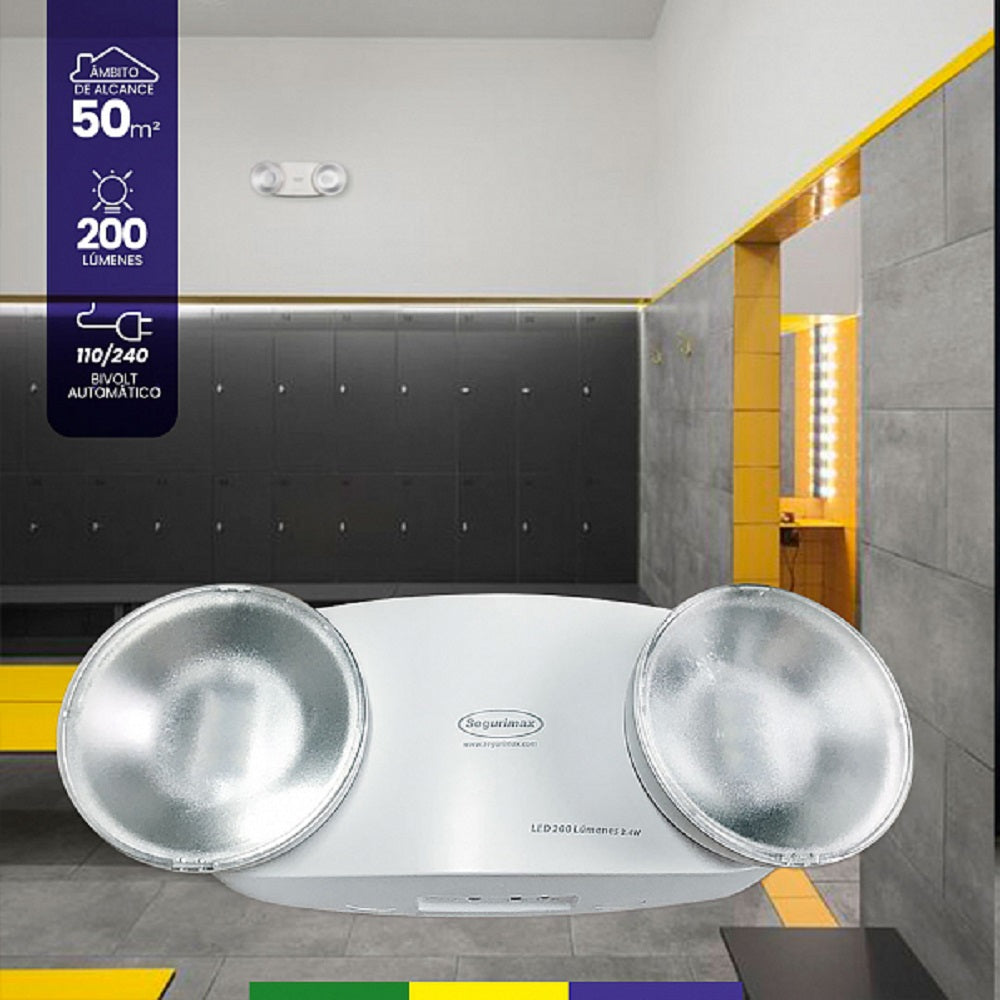 SEGURIMAX 38041 Luminaria Luz de emergencia 24 LED 200 Lúmenes 2.4W 220V