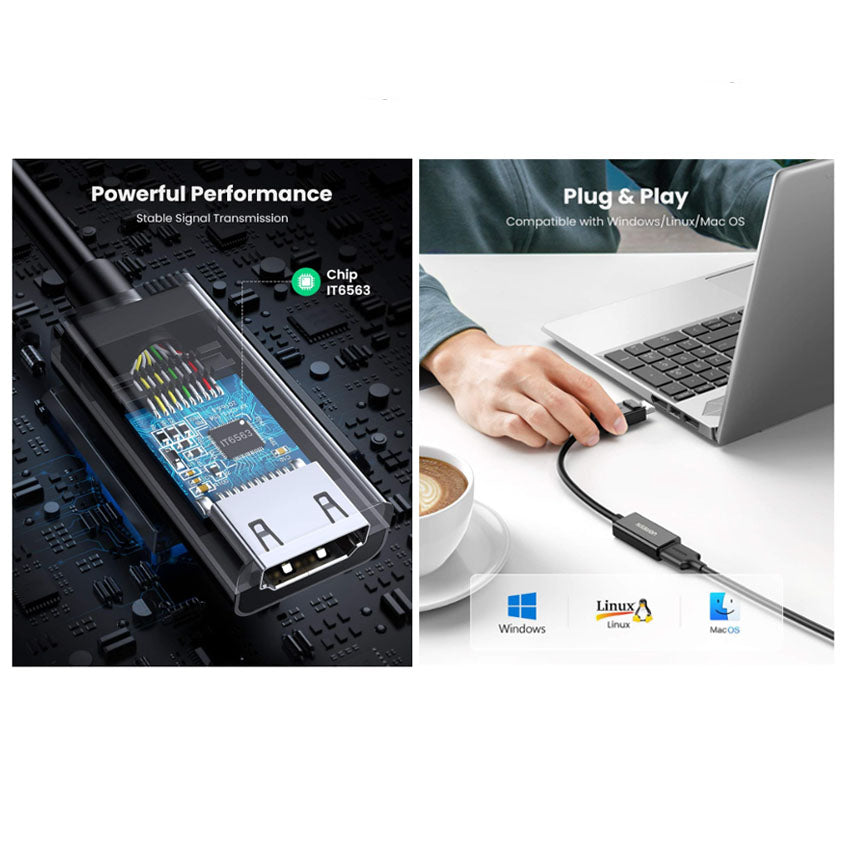 UGREEN MM137 40363 Convertidor DisplayPort a HDMI Hembra 4K