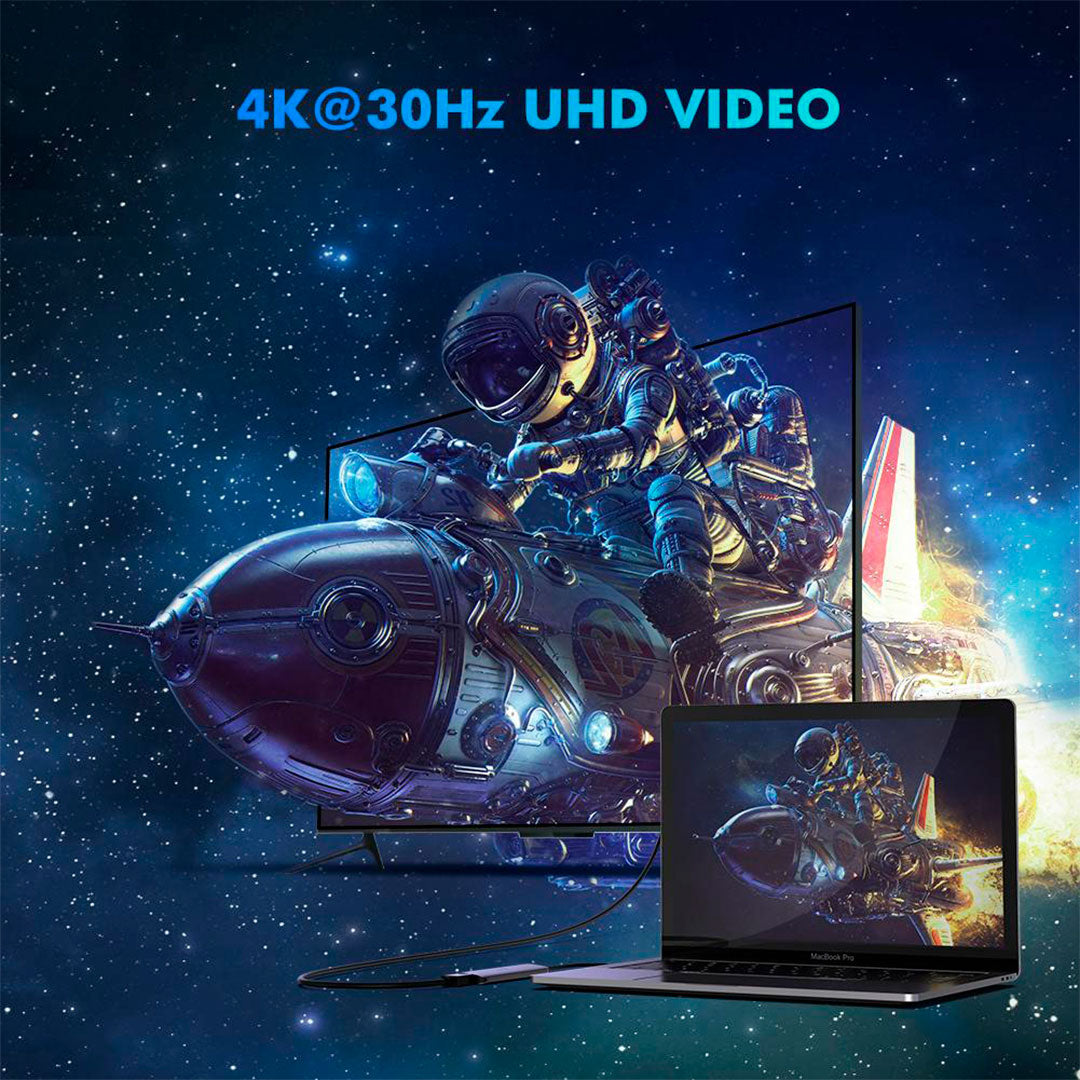 UGREEN CM136 50209 Adaptador HUB USB-C a HDMI 3USB 3.0