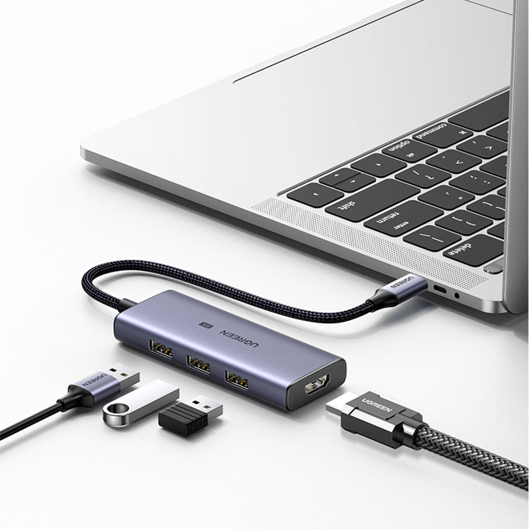 UGREEN CM500 50629 Adaptador HUB 4 en 1 USB-C 3.1 a 3USB 3.0 HDMI 8K