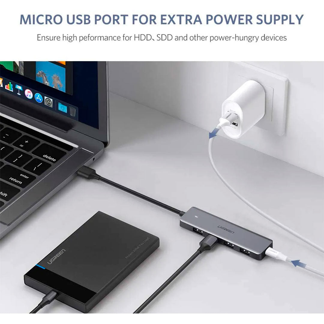 UGREEN CM219 50985 Adaptador HUB 4USB 3.0 5Gbps