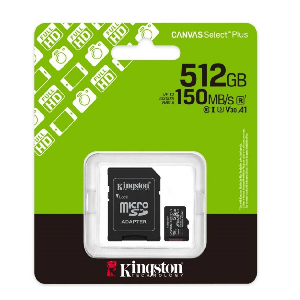 KINGSTON SDCS3/512GB CANVAS SELECT PLUS Memoria MicroSD 512GB