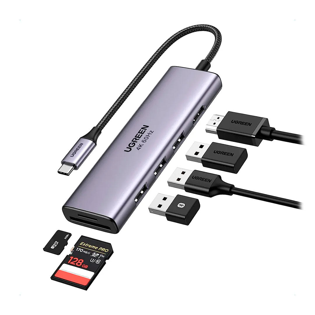 UGREEN CM511 60383 Adaptador HUB USB-C 6 en 1 4K