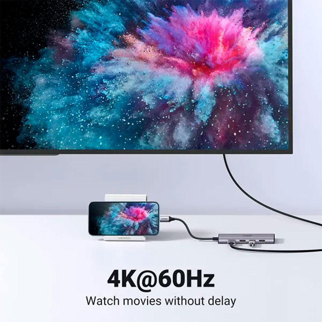 UGREEN CM511 60383 Adaptador HUB USB-C 6 en 1 4K