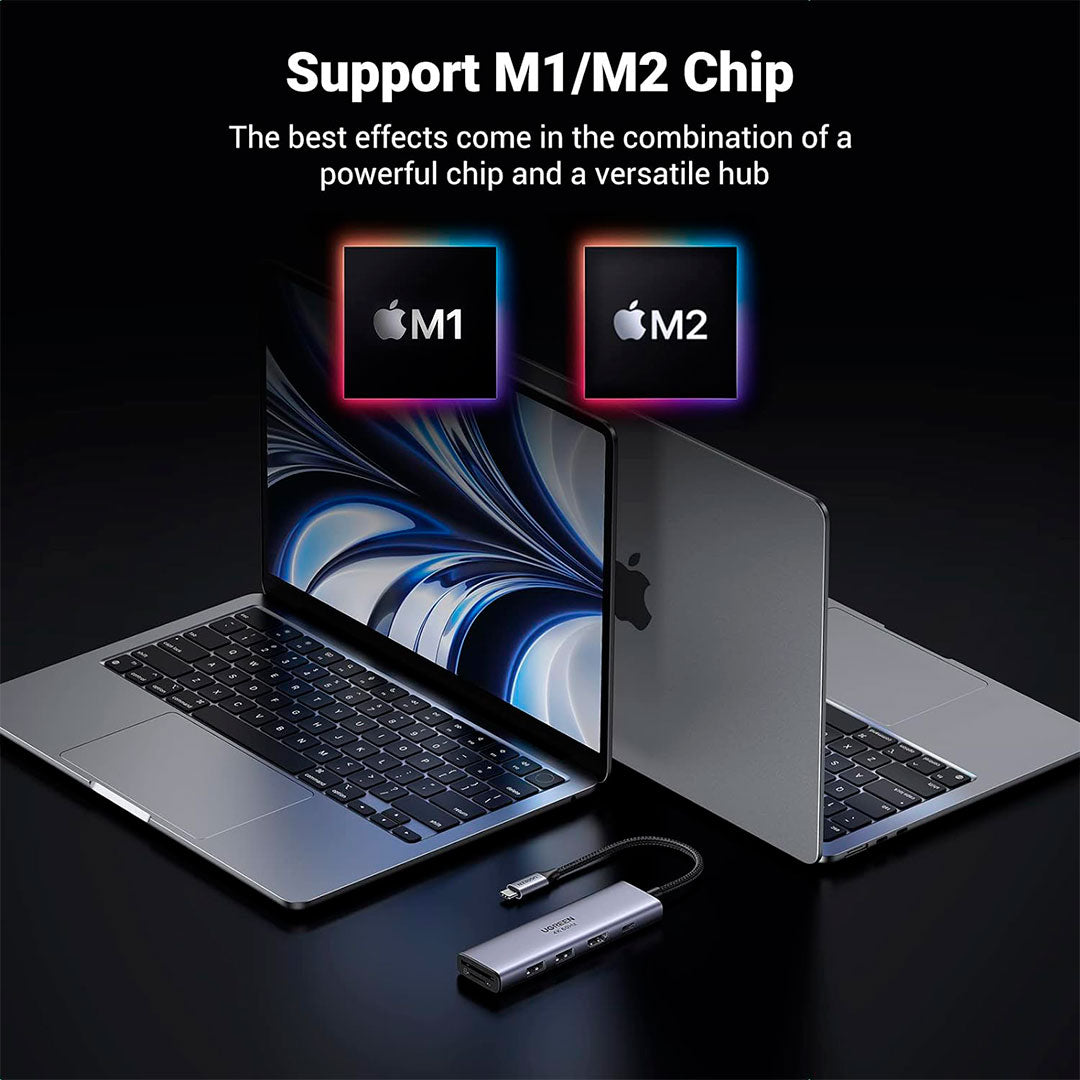 UGREEN CM511 60384 Adaptador HUB USB-C a USB 6 en 1 4K