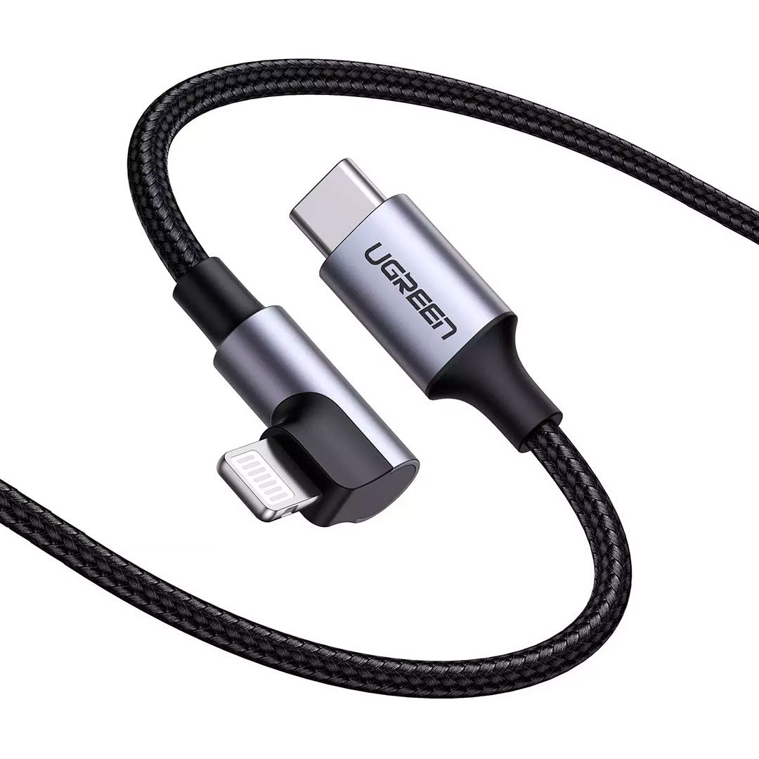 UGREEN US305 60763 Cable USB-C a Lightning 90º MFI 1m