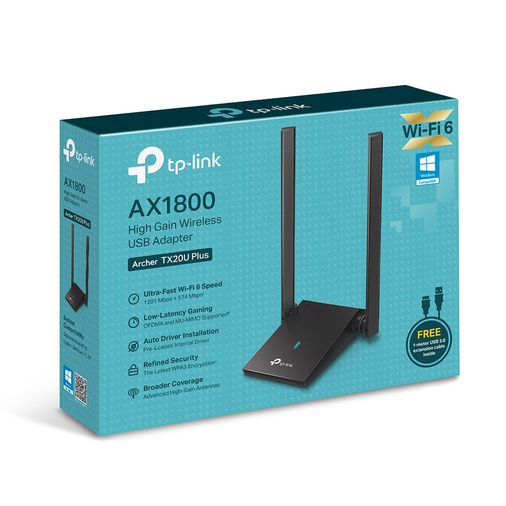 TP-LINK ARCHER TX20U PLUS WiFi6 AX1800 Adaptador USB Doble Banda