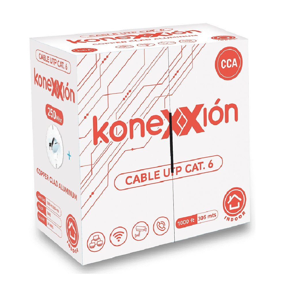 KONEXXION 7012210001 Cable UPT Cat6 CCA 24AWG Gris Interior 305m