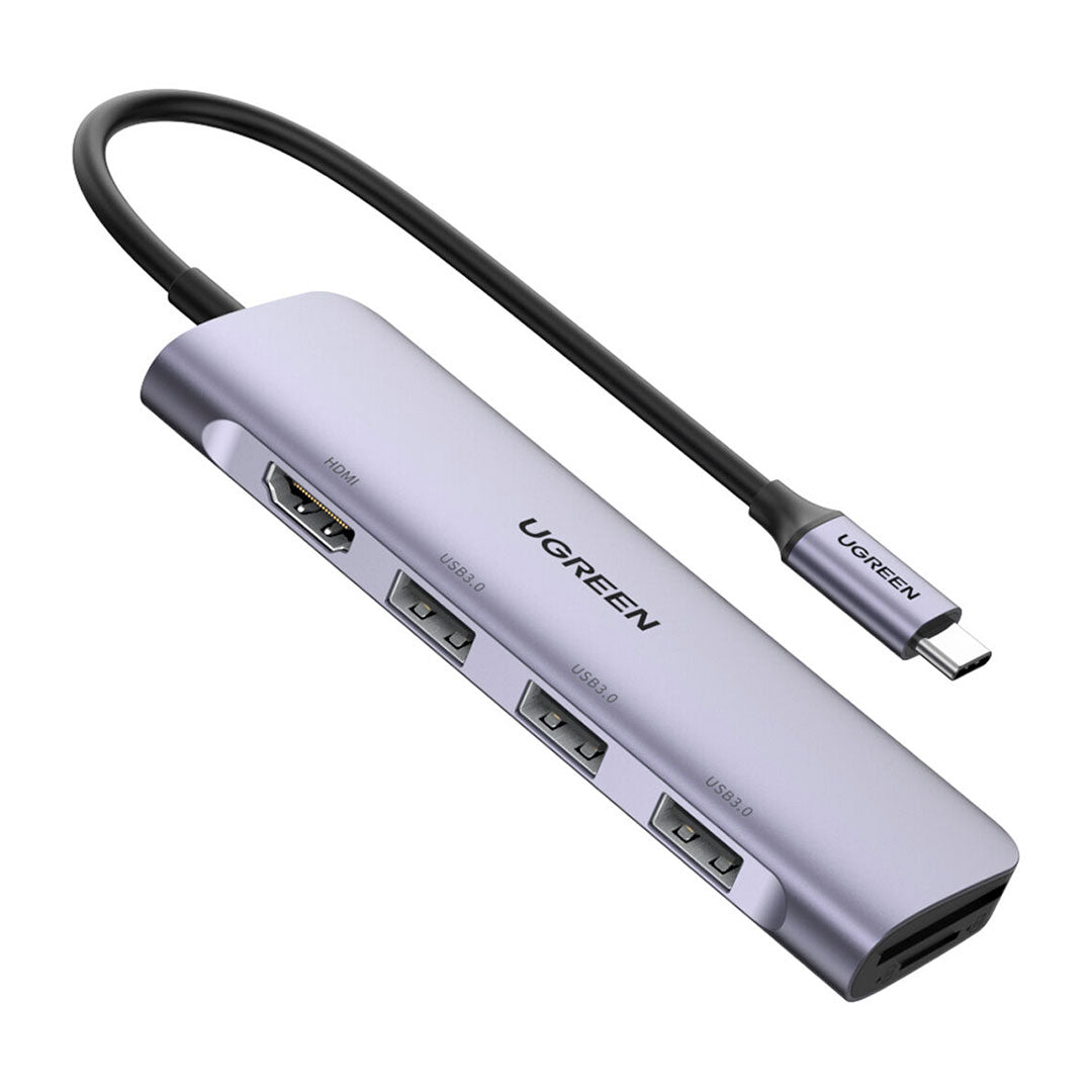 UGREEN CM195 70410 Adaptador HUB USB-C a HDMI 6 en 1 HDMI 4K USB 3.0