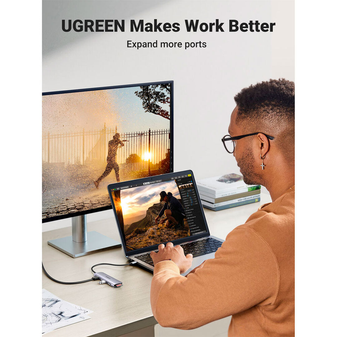 UGREEN CM195 70410 Adaptador HUB USB-C a HDMI 6 en 1 HDMI 4K USB 3.0