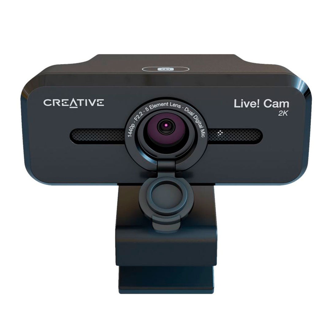 CREATIVE LIVE! CAM SYNC V3 Cámara web 2K 1440P, 4X zoom, micrófono dual USB con tapa, 73VF090000000