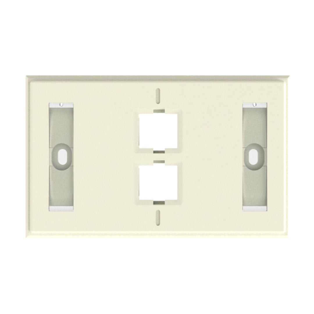 COMMSCOPE 760249169 Face Plate Universal 2 Puertos con Label Placa para Jack Ivory