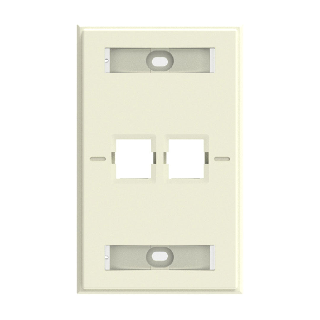 COMMSCOPE 760249169 Face Plate Universal 2 Puertos con Label Placa para Jack Ivory