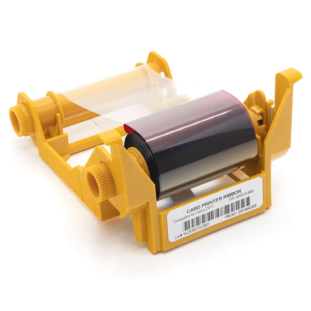 Cinta de impresión YMCKO para impresora de tarjetas Zebra ZXP3, cartucho amarillo