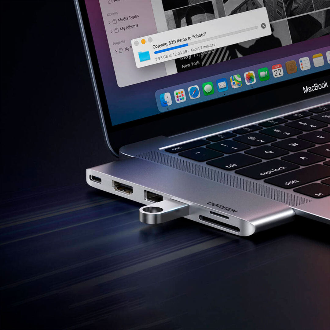 UGREEN CM380 80856 Adaptador HUB USB-C 6 en 2