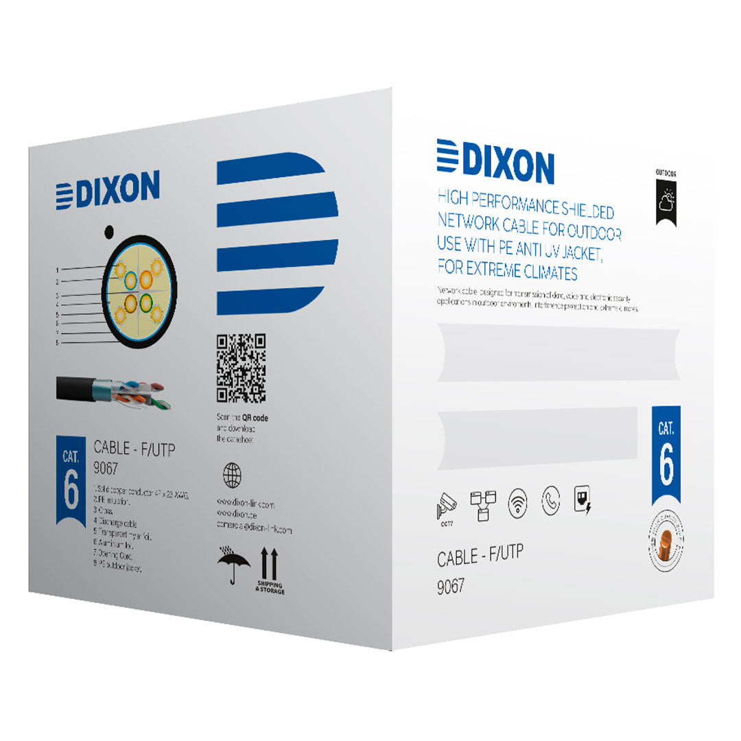 DIXON 9067 Cable F/UTP Cat6 Cobre 23AWG PE Exterior Negro 305m
