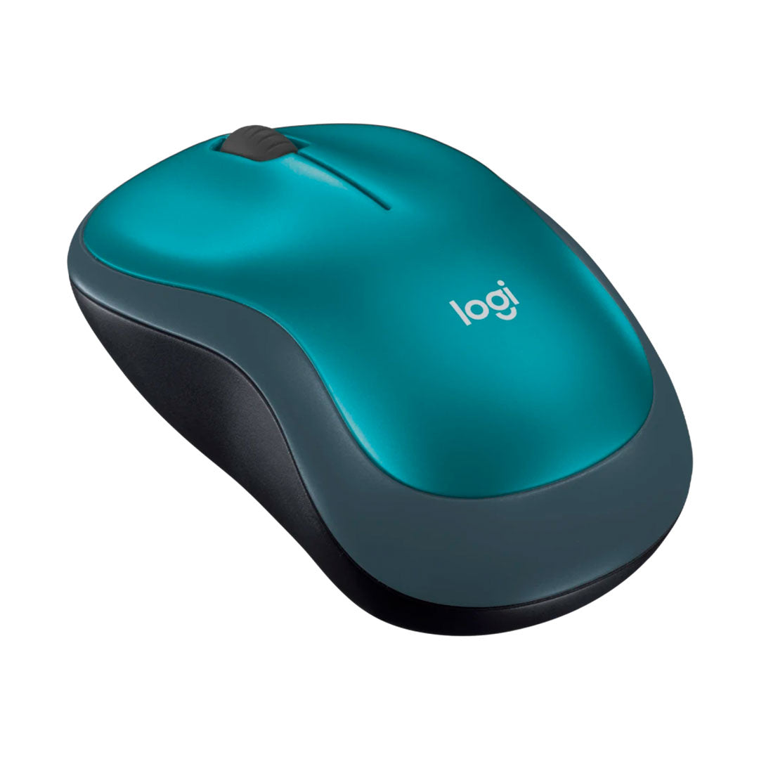 LOGITECH M185 Mouse inalámbrico compacto Verde, USB 2.4GHz, 1000dpi,  910-003636
