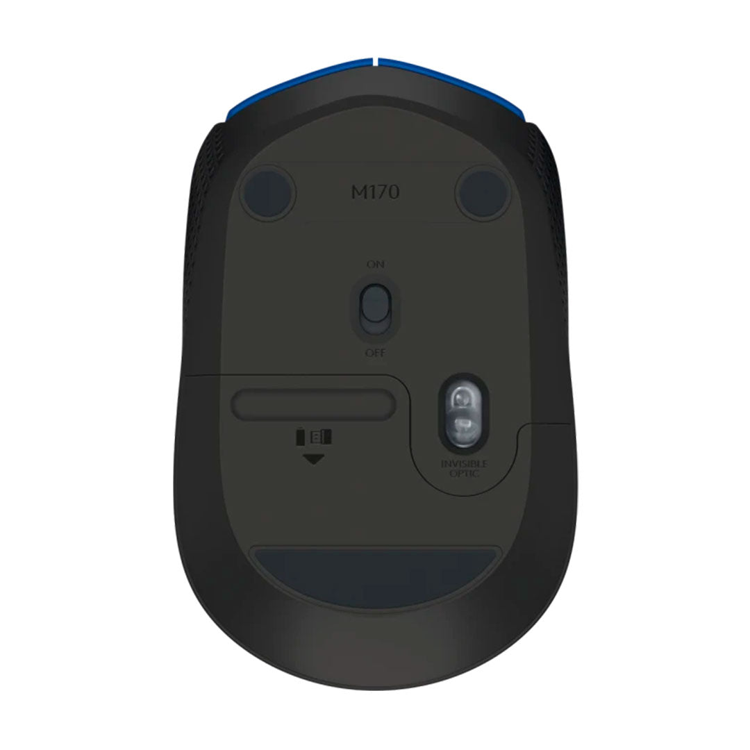 LOGITECH M170 Mouse inalámbrico ambidiestro 1000dpi Azul 910-004800