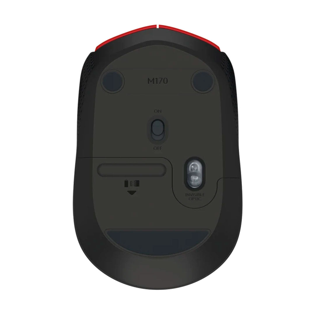 LOGITECH M170 Mouse inalámbrico ambidiestro 1000dpi Rojo 910-004941