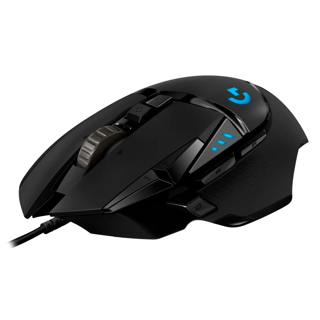 LOGITECH G502 HERO Mouse óptico Gaming RGB Lightsync, sensor HERO 16000 dpi, Negro, 910-005469