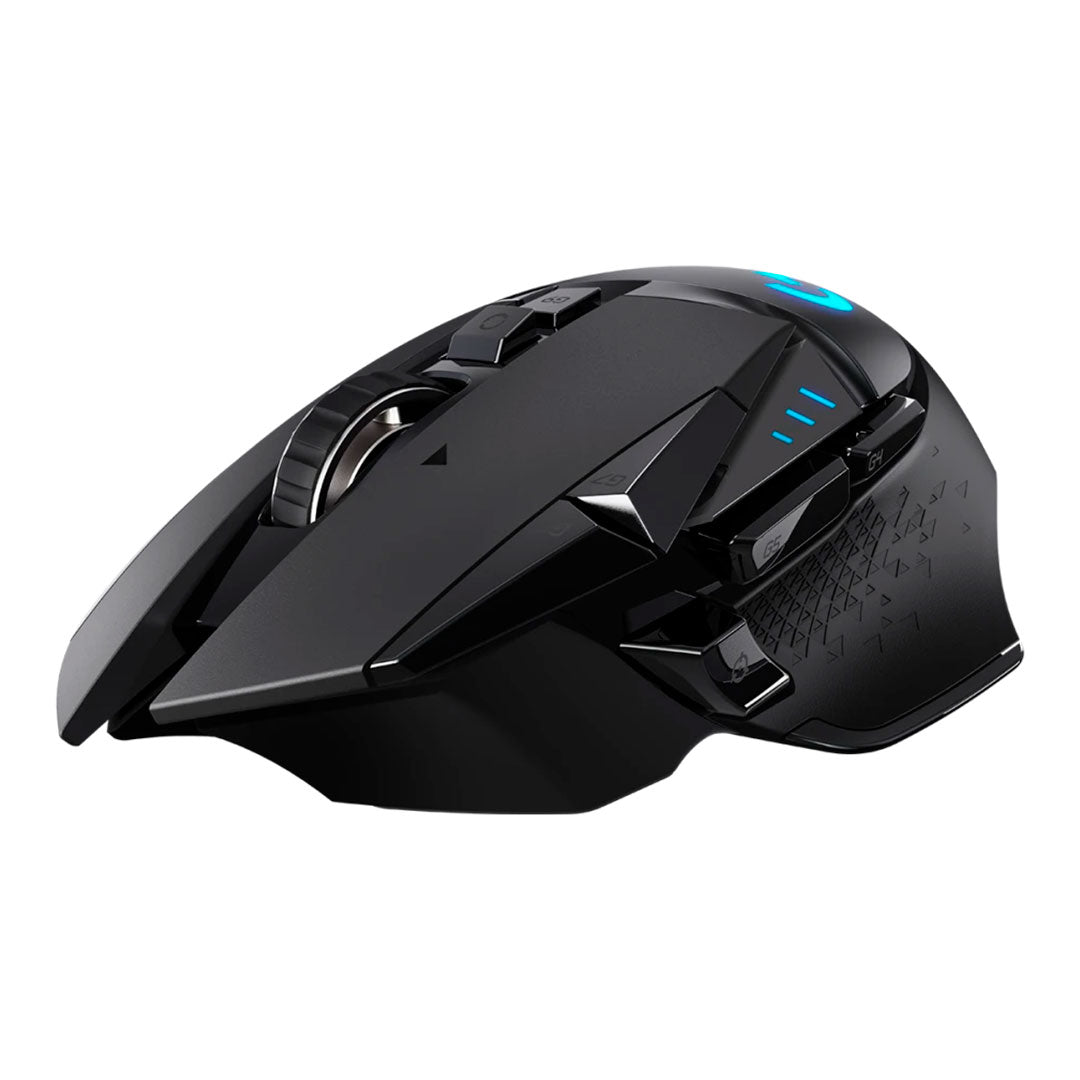 LOGITECH G502 Mouse óptico inalámbrico Gaming, Lightspeed, RGB Lightsync, sensor HERO 25600 dpi, Negro, 910-005565
