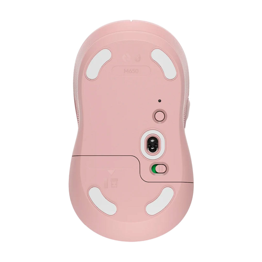 LOGITECH SIGNATURE M650 Mouse inalámbrico mediano, Rosa, 910-006251