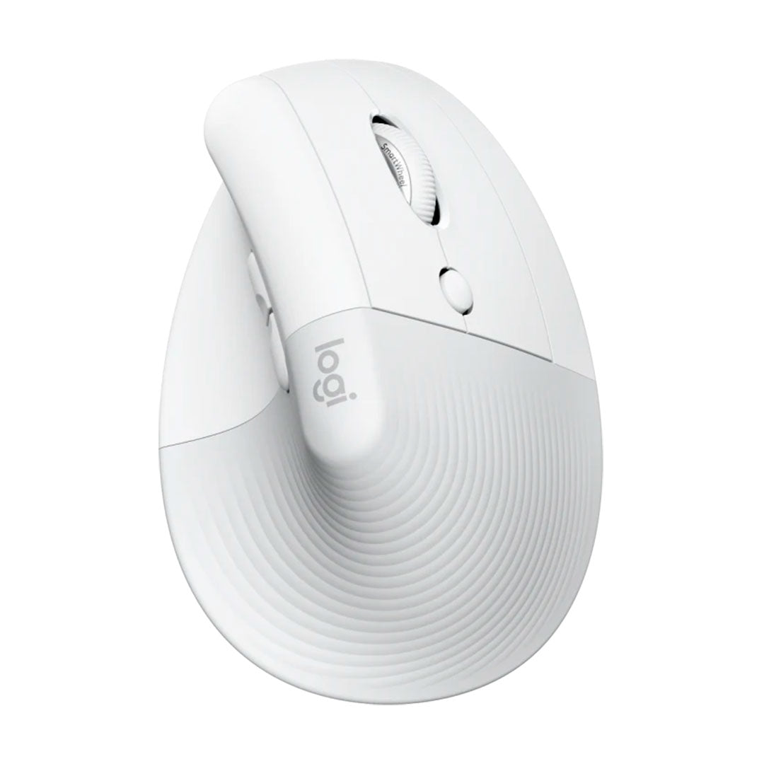 LOGITECH LIFT Mouse vertical ergonómico derecho 6 botones, Blanco, Bluetooth, USB, 4000 dpi, 910-006469