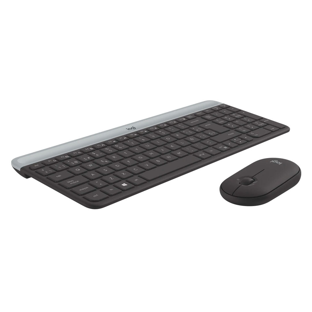 LOGITECH MK470 Kit Teclado y Mouse inalámbrico Slim, Negro, 920-009266