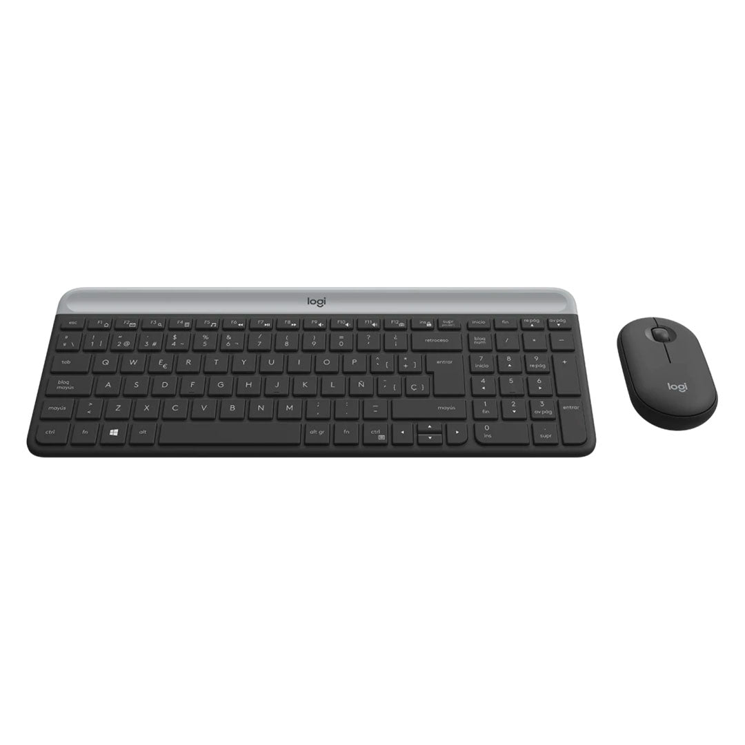 LOGITECH MK470 Kit Teclado y Mouse inalámbrico Slim, Negro, 920-009266