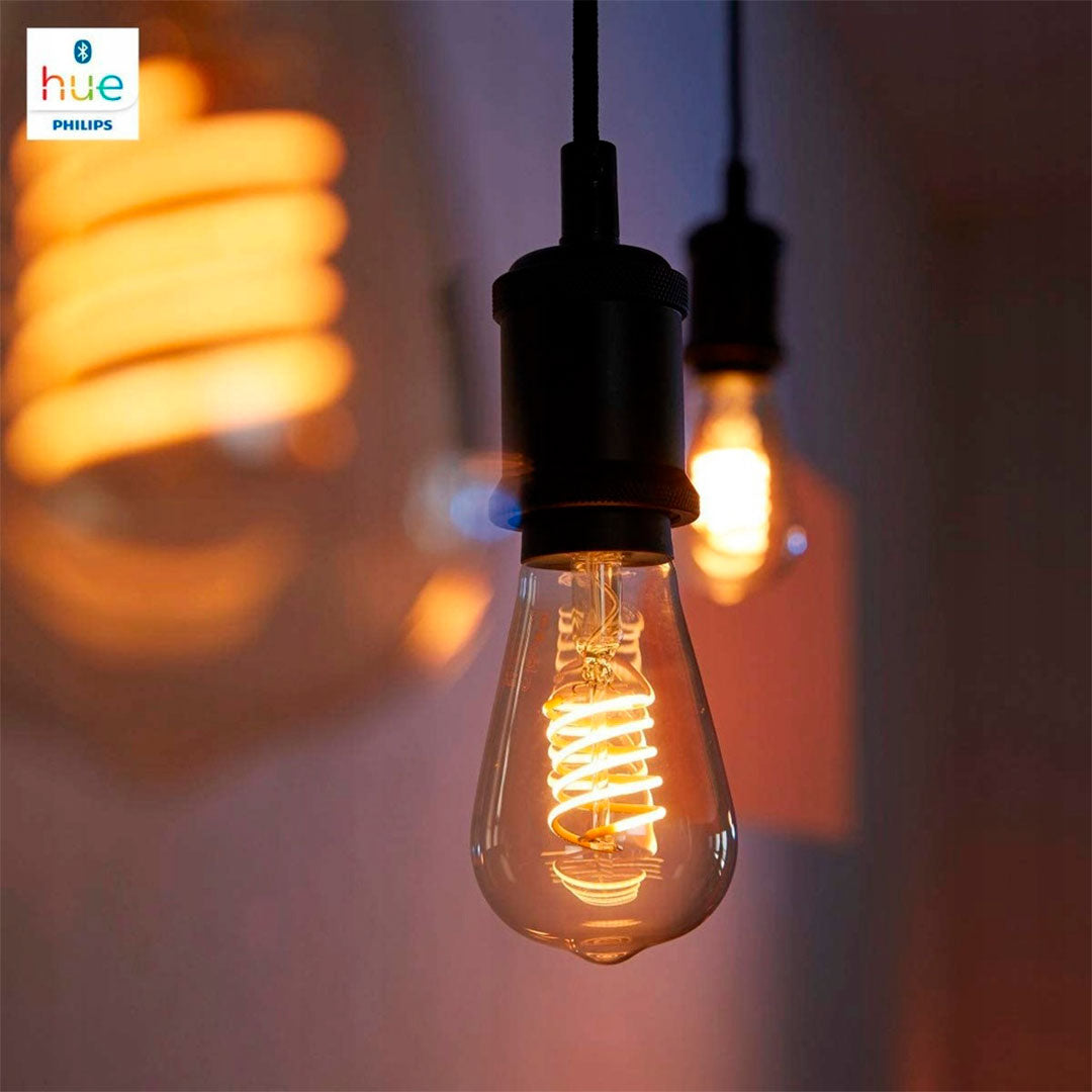 PHILIPS HUE 929002241201 Bombilla Foco Inteligente Vintage con Filamento ST64 E27