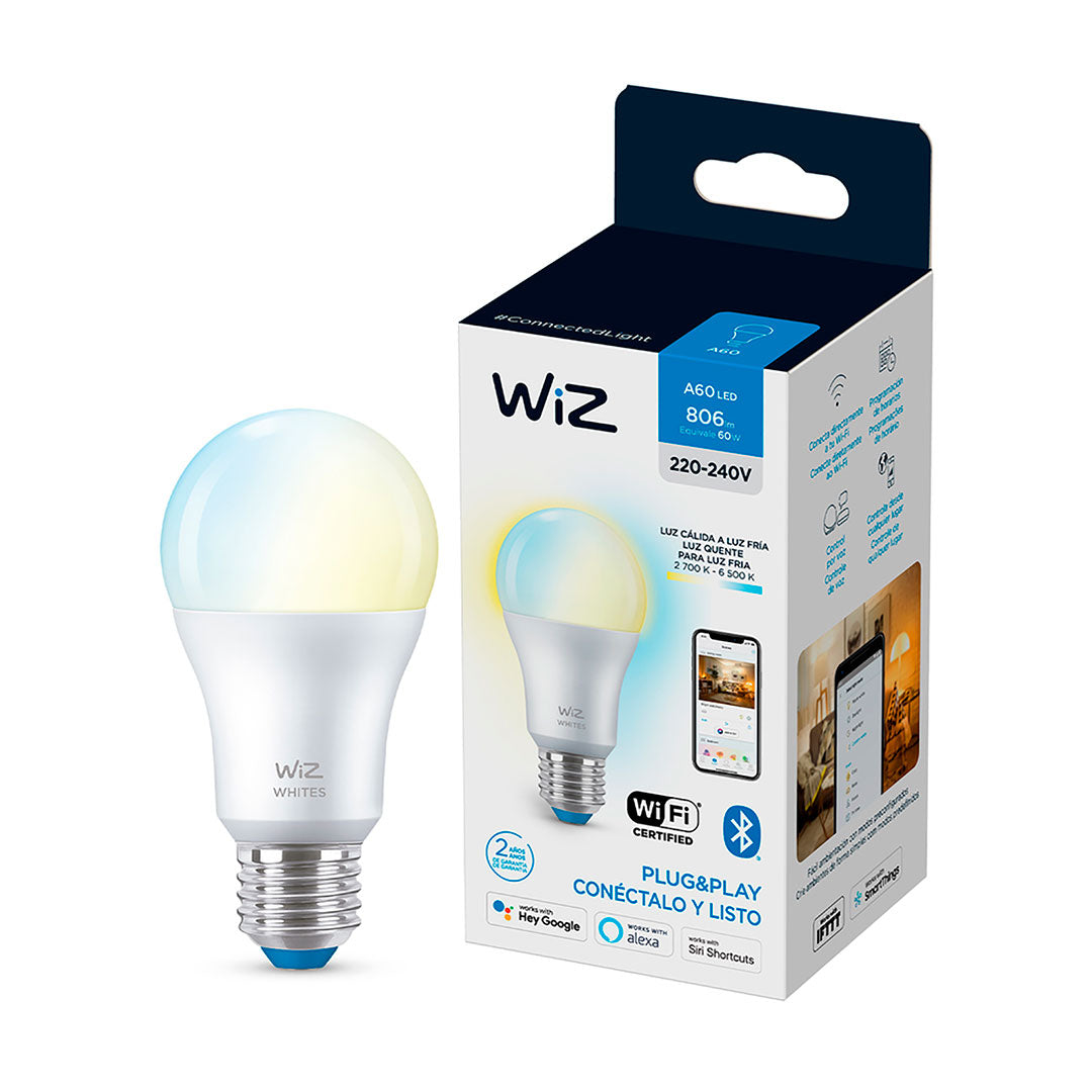 WIZ PACK-2 Foco Inteligente A60 E27 8W Blanco 806Lúmenes 25000horas