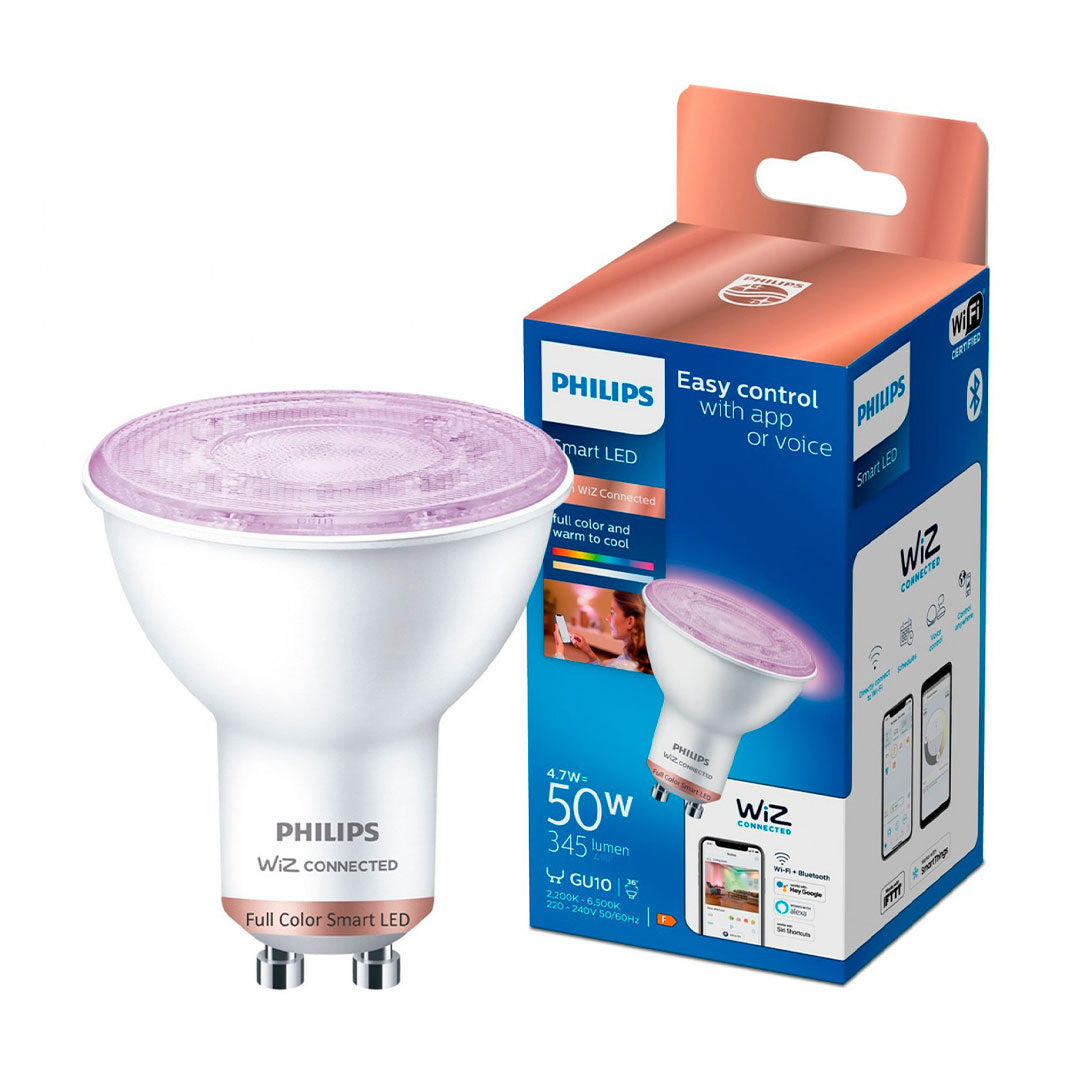 WIZ PACK-2 Foco Dicroica Inteligente 50W GU10 RGB 345Lúmenes 25000horas