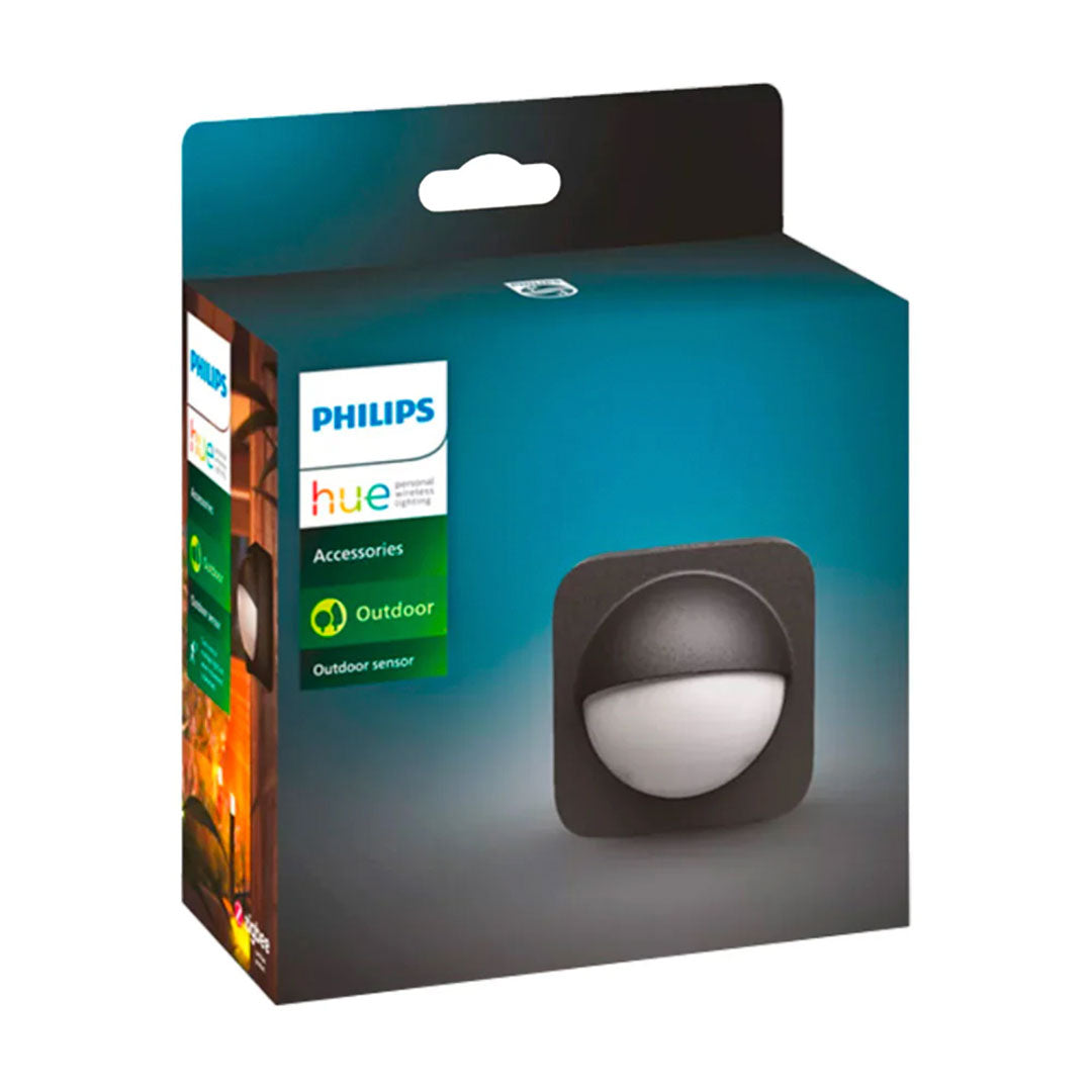 PHILIPS HUE 929003067401 Sensor para Exteriores. Instalación en pared, baterías incluidas