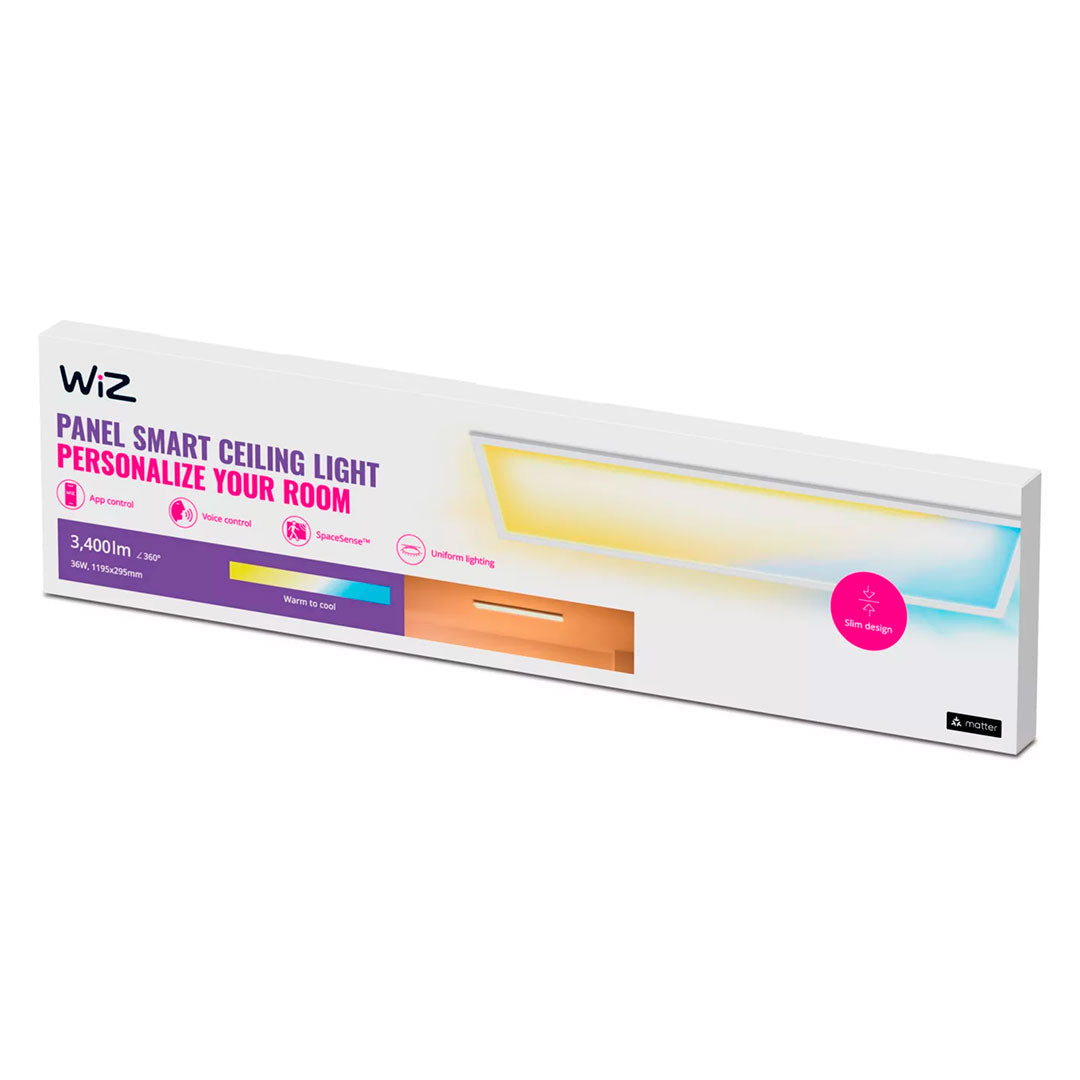 WIZ Panel LED rectangular WIFI inteligente, luminaria 36w blanco, 3400 lúmenes 929003248701