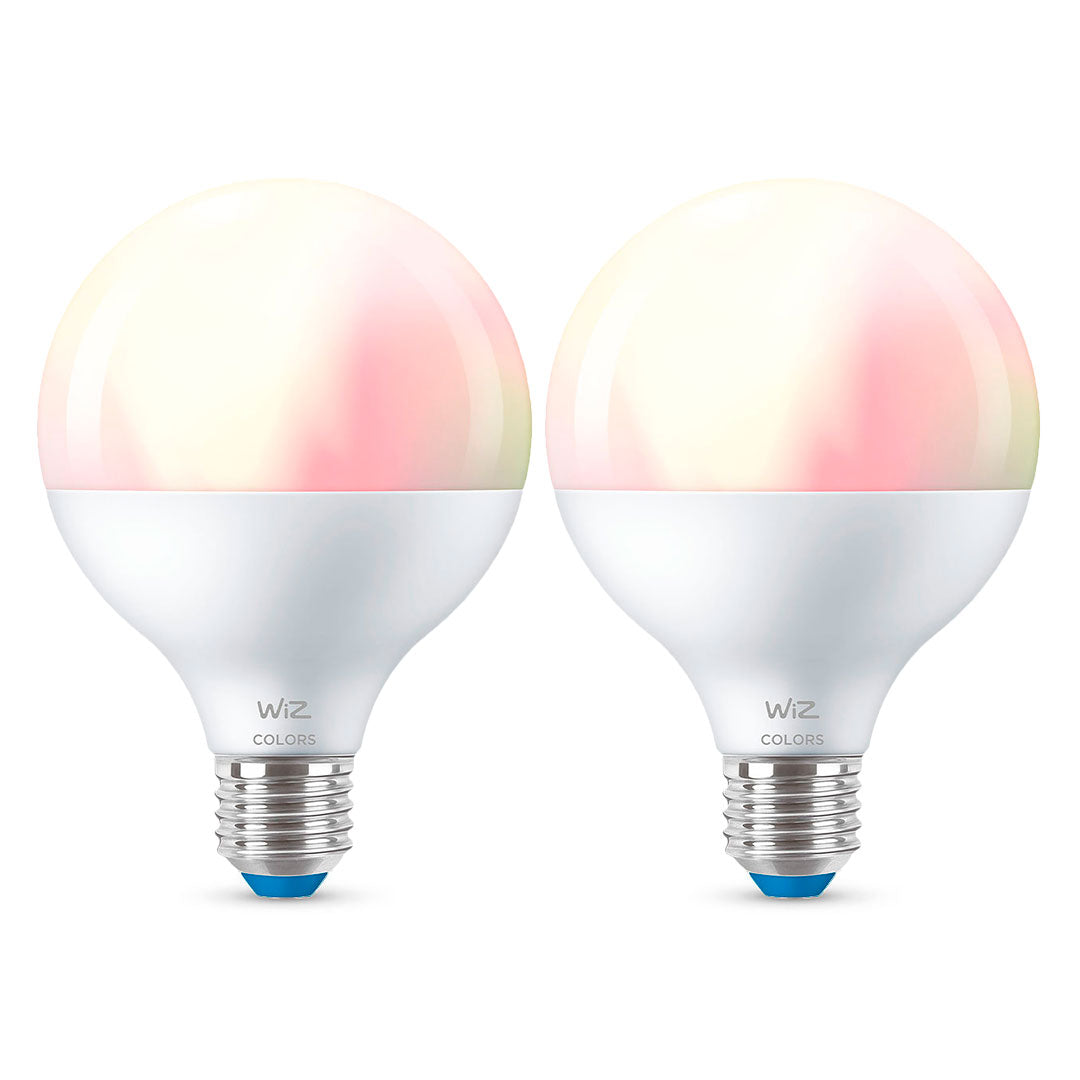 WIZ PACK-2 Foco Globo WIFI inteligente G95 E27 75w, multicolor, 1055 lúmenes, 25000 horas 929003604712