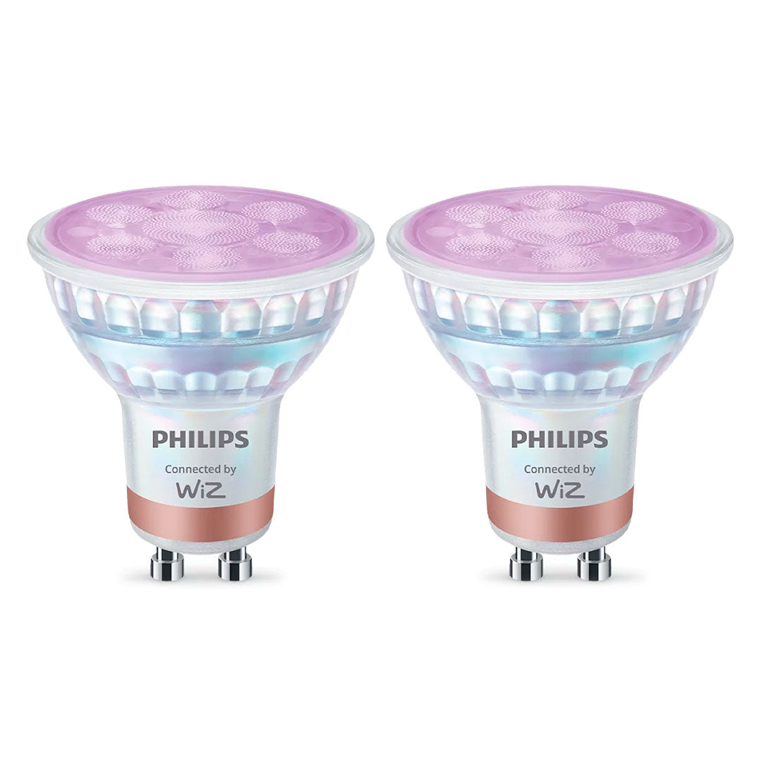 WIZ PACK-2 Foco Dicroica Inteligente GU10 50W RGB 400Lúmenes