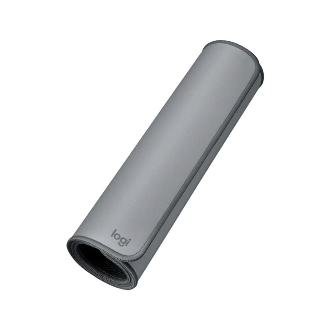 LOGITECH DESK MAT STUDIO Pad mouse largo 30x70cm, resistente a salpicaduras, Gris, 956-000047