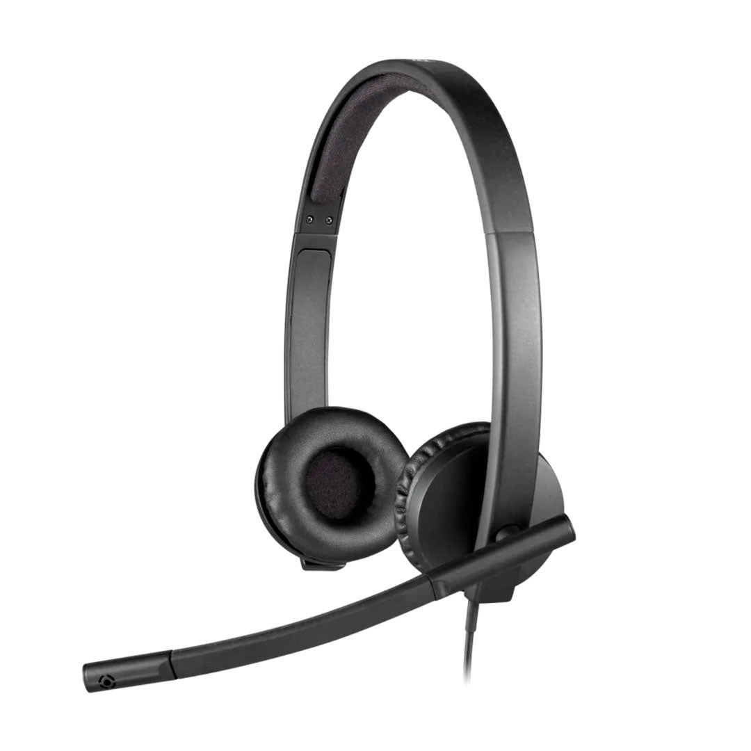 LOGITECH H570E Audífonos con micrófono USB, Negro, 981-000574