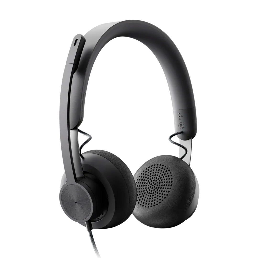 LOGITECH B2B ZONE WIRED Audífono estéreo con micrófono USB/USB-C, Negro, 981-000876