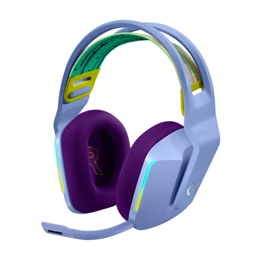 LOGITECH G733 Audífonos inalámbrico gamer RGB con micrófono LIGHTSPEED, Lila, 981-000889