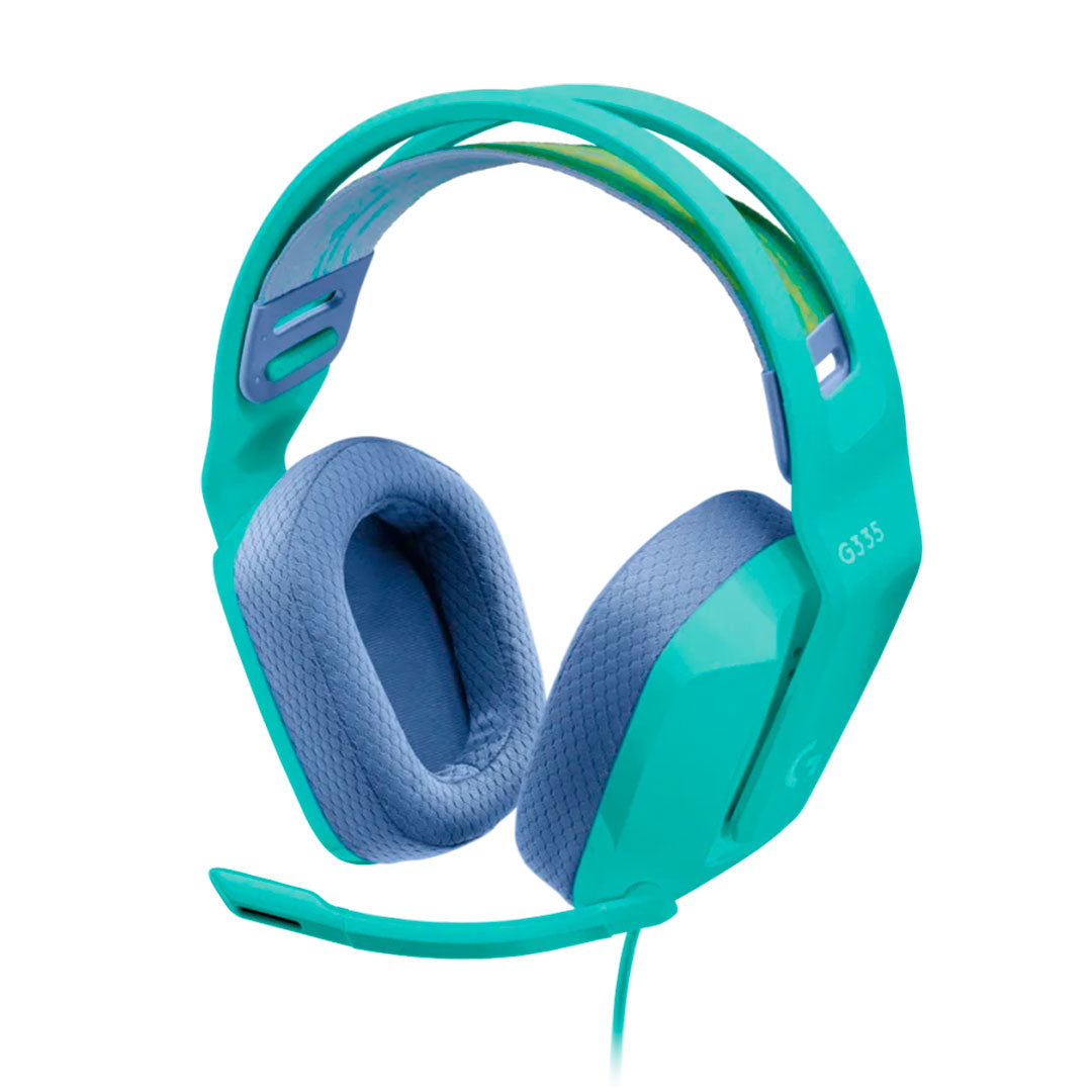 LOGITECH G335 Audífonos gamer con cable y micrófono, Turquesa, 981-001023
