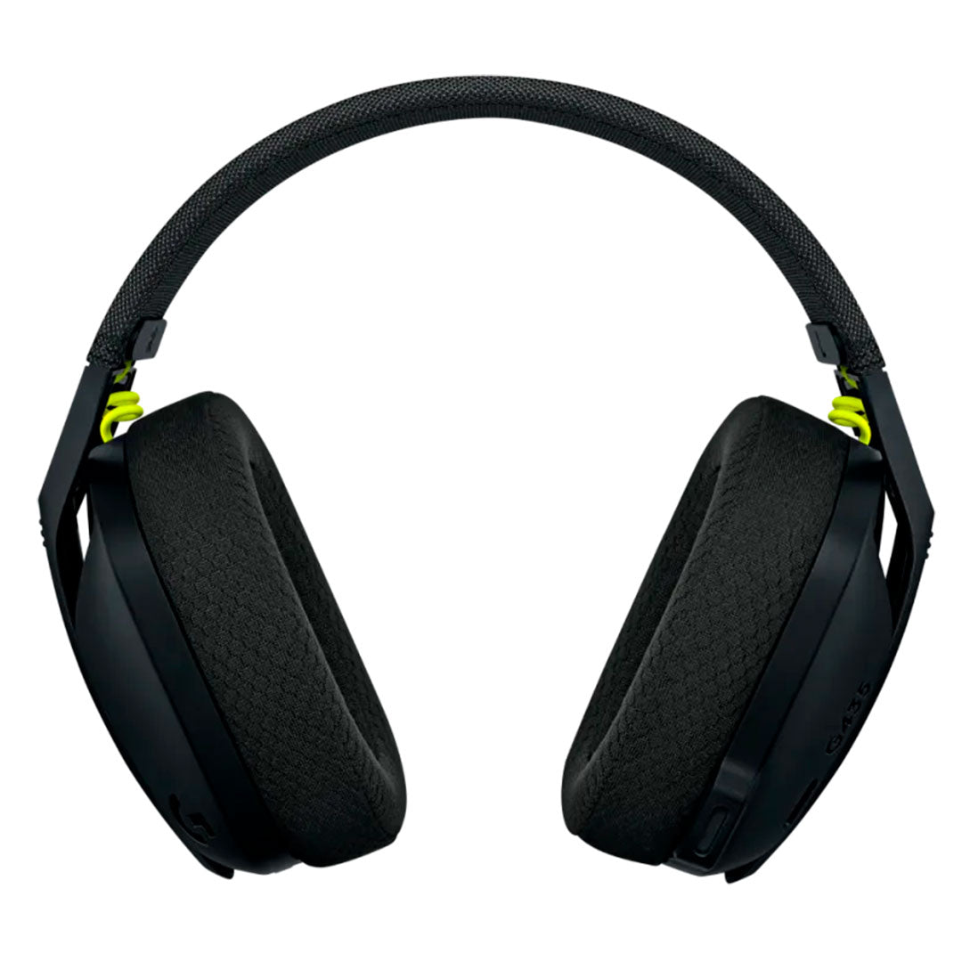 LOGITECH G435 Audífonos inalámbricos gamer con micrófono LIGHTSPEED, Negro y Amarillo, 981-001049