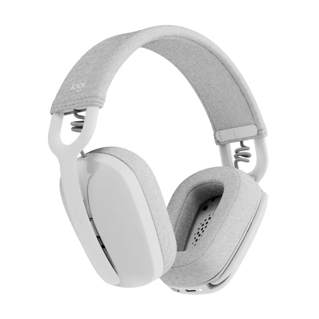 LOGITECH 960-001446 ZONE VIBE 100 Audífonos inalámbricos ligeros con micrófono, Blanco, 981-001218