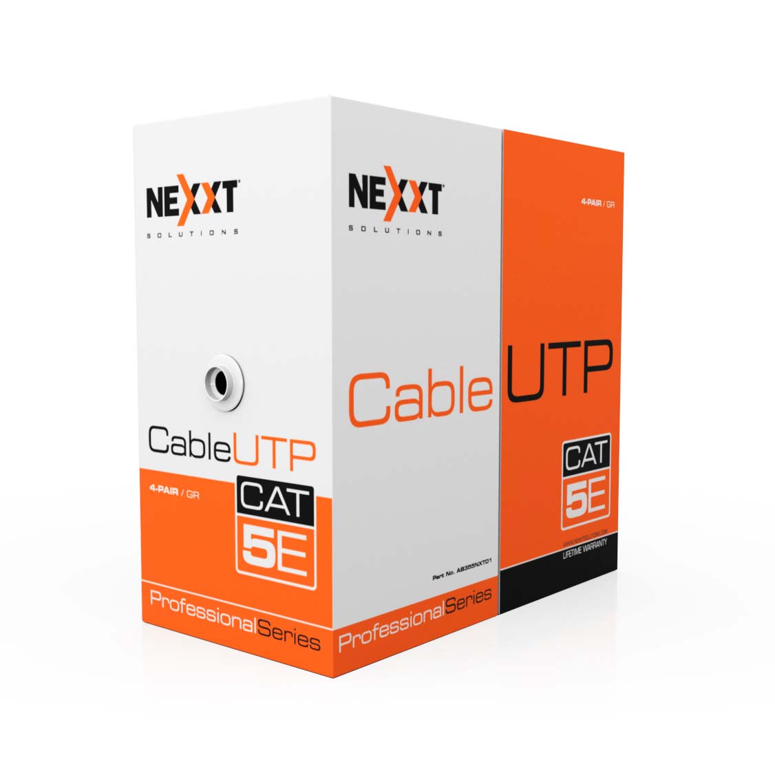 NEXXT SOLUTIONS AB355NXT01 Cable en Bobina Cat5E U/UTP CM 24AWG 1000ft/305m Gris