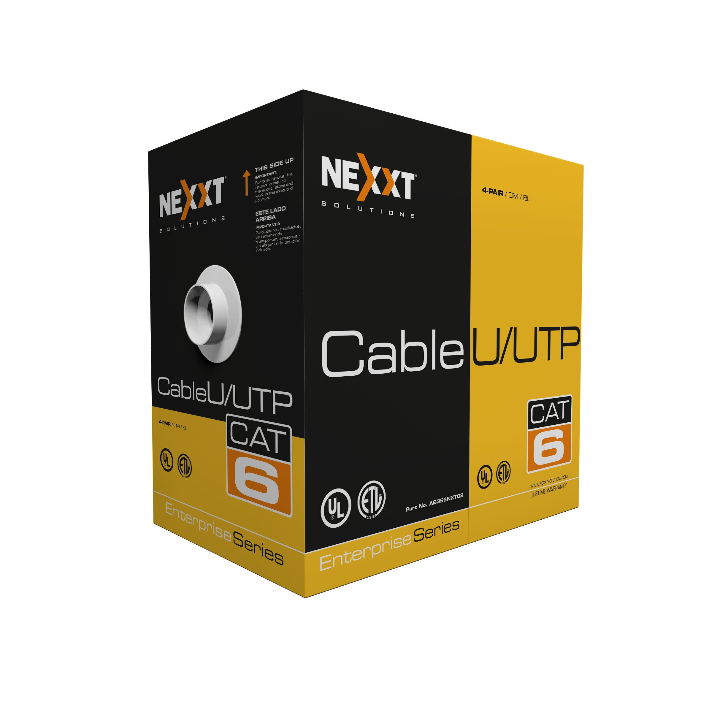 NEXXT SOLUTIONS AB356NXT02 Cable en Bobina U/UTP CM 23AWG Azul