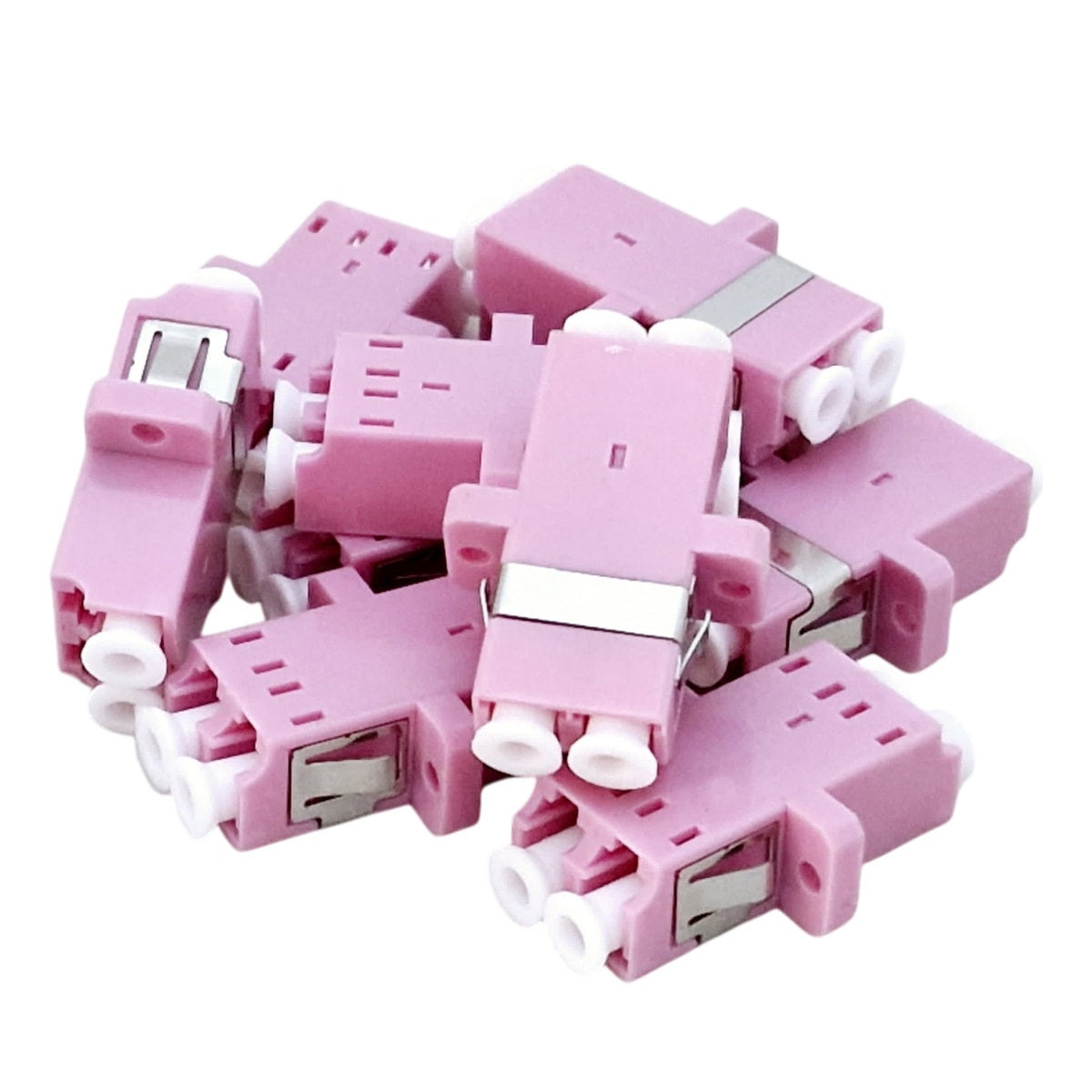 OPFIBRA ADLCU-DX-OM4 Conector Acoplador de Fibra Óptica OM4 Multimodo LC Duplex Violeta