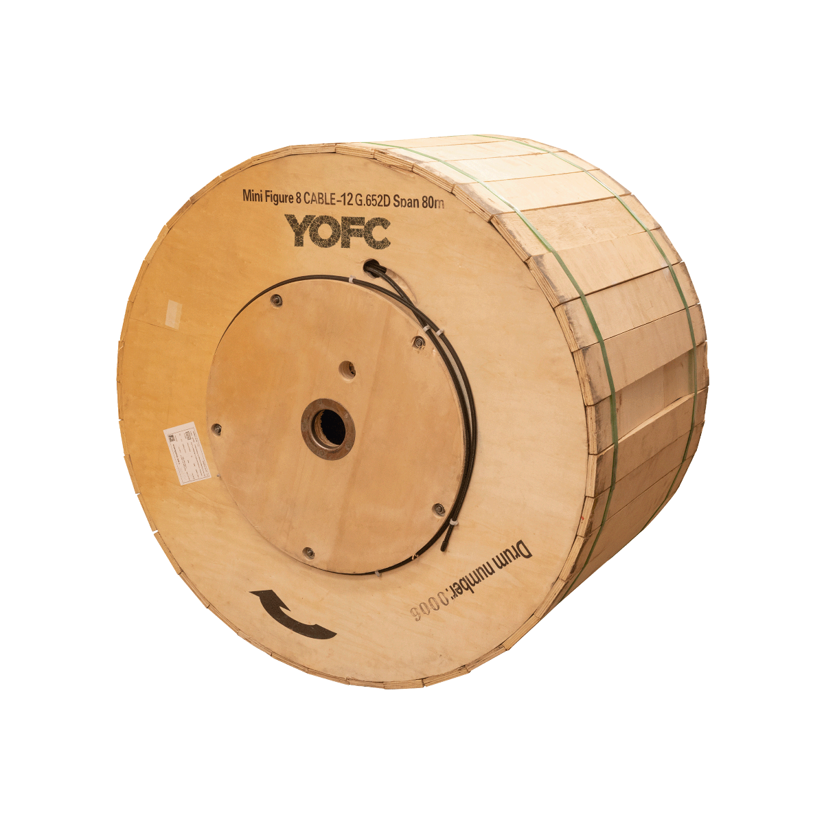 YOFC ADSS-SS-200M-48B1.3-B5KM Cable Fibra Optica ADSS Monomodo 48 hilos Span 200m - Bobina 5Km